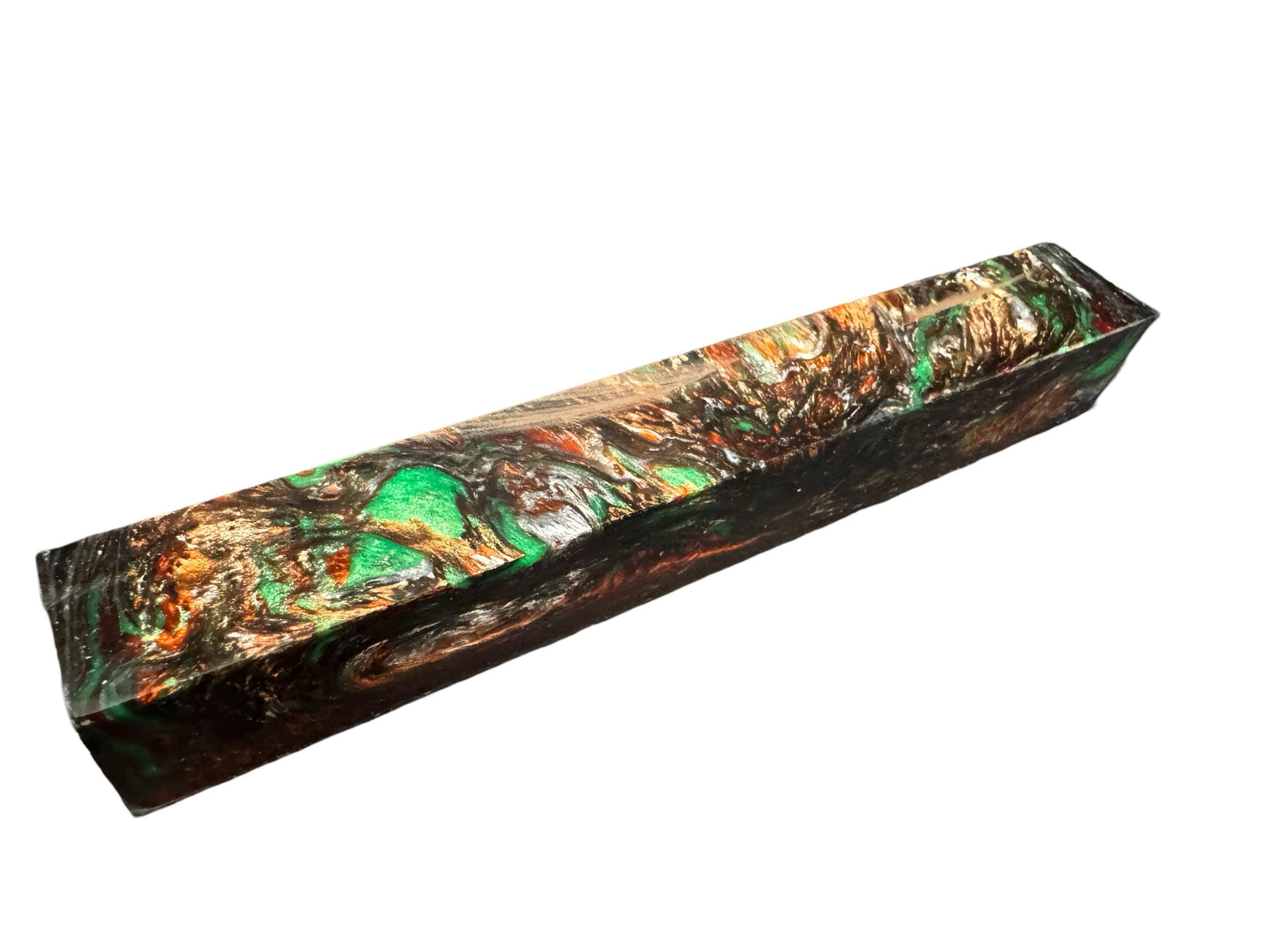 Pen Turning Blank, Alumilite Resin, Mint Julep