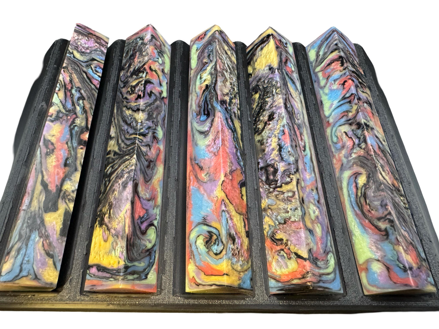 Pen Turning Blank, Alumilite Resin, Intense Abalone