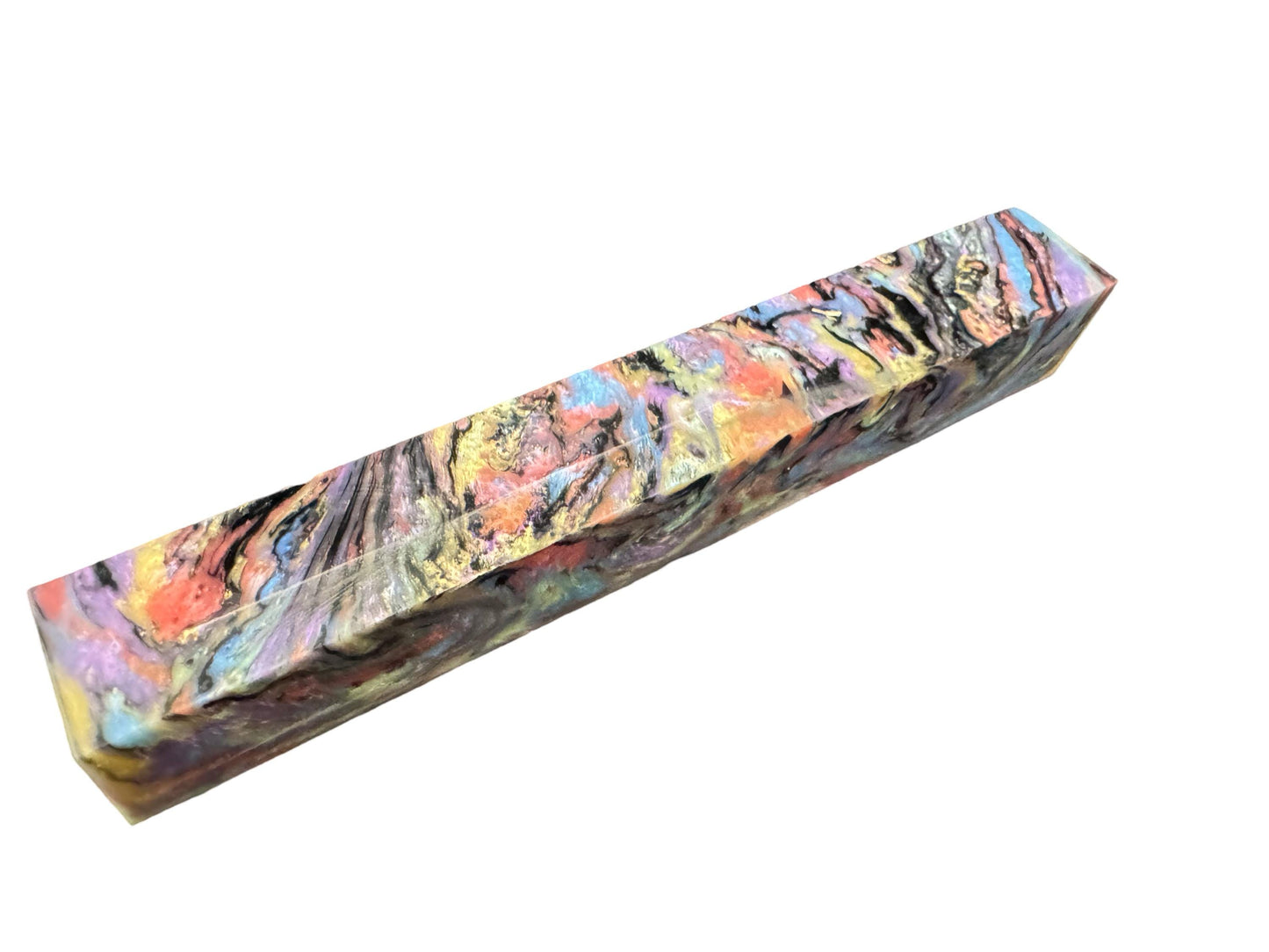 Pen Turning Blank, Alumilite Resin, Intense Abalone