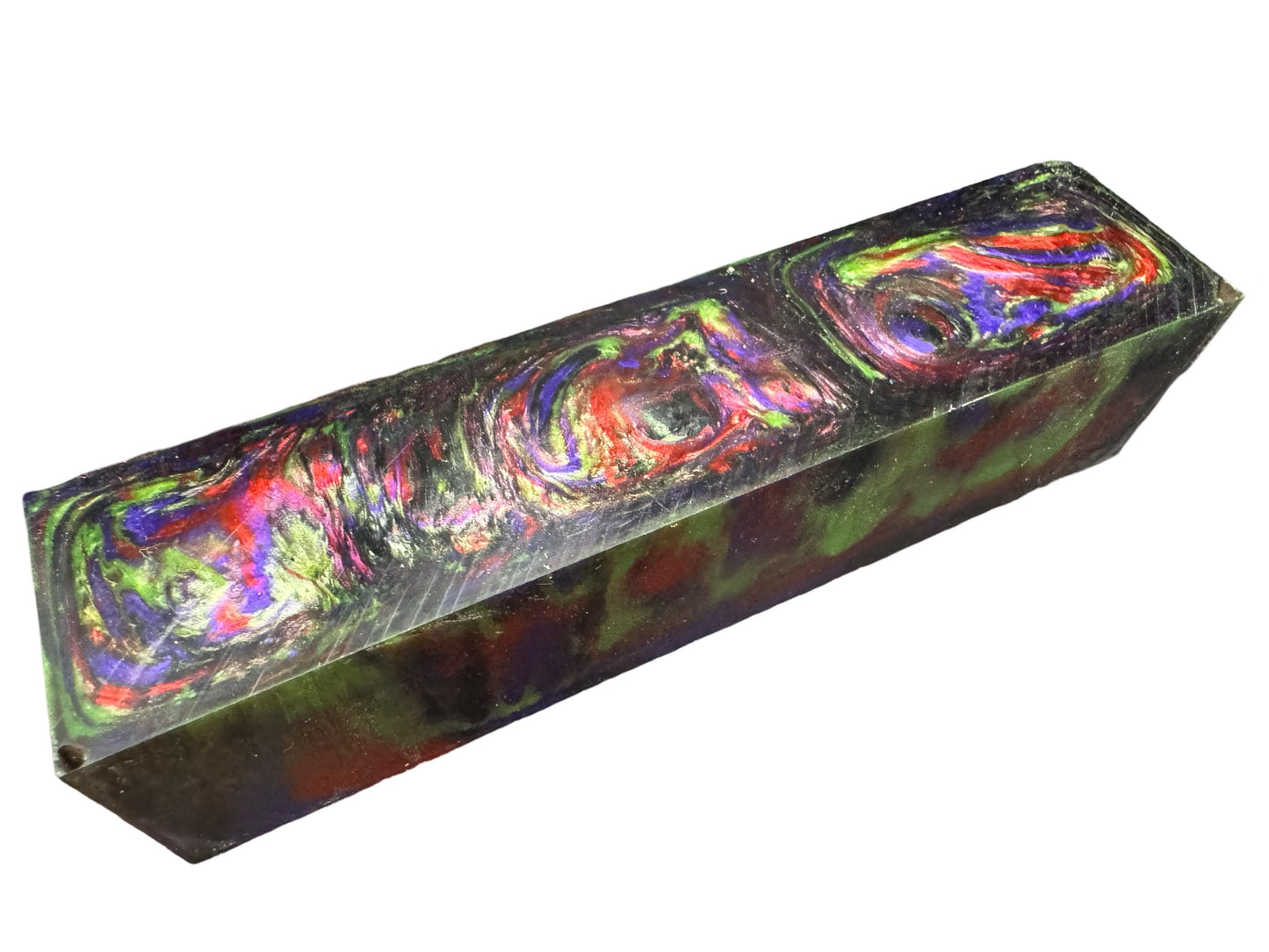Handle Turning Blank, Alumilite Resin, 1.5x1.5x6, Comic Book Villian