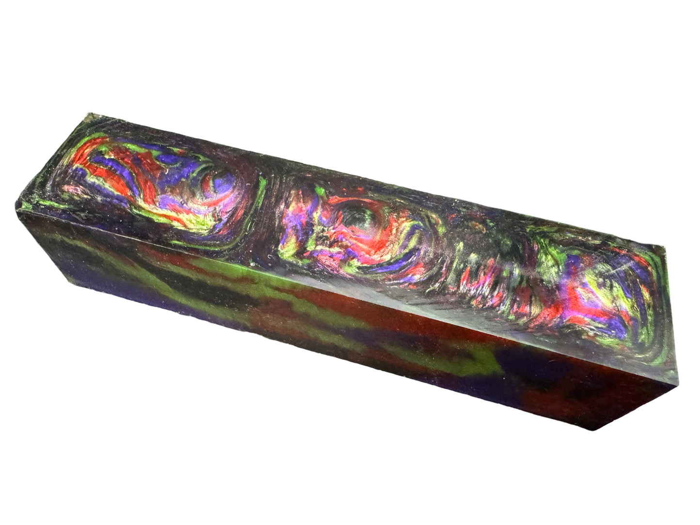Handle Turning Blank, Alumilite Resin, 1.5x1.5x6, Comic Book Villian