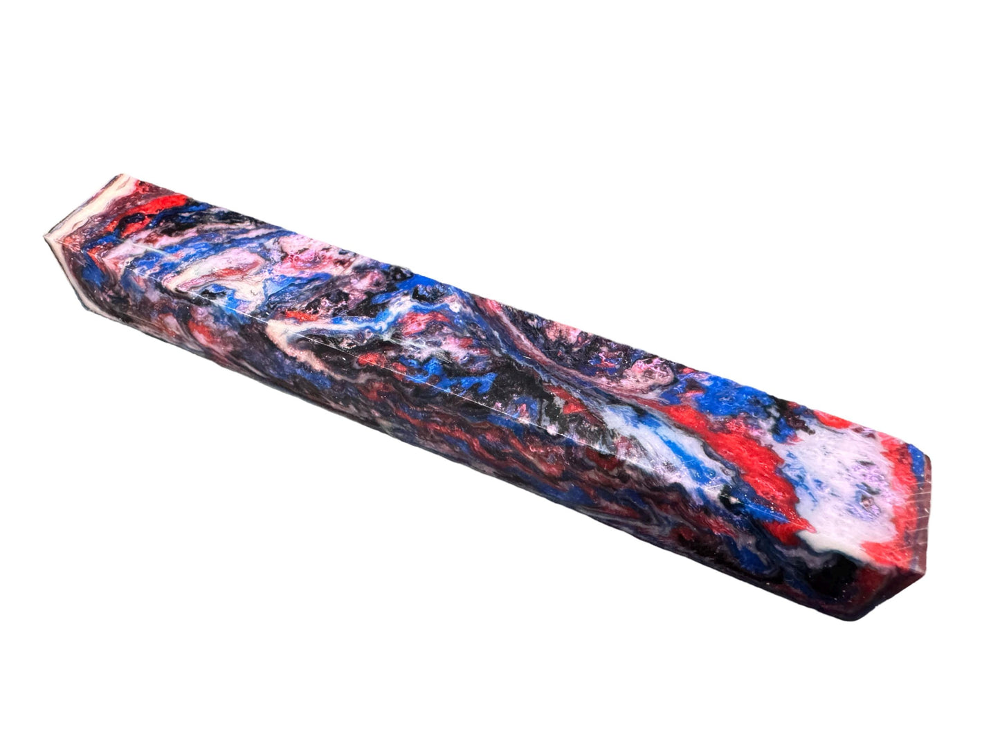 Pen Turning Blank, Alumilite Resin, Frozen Berries