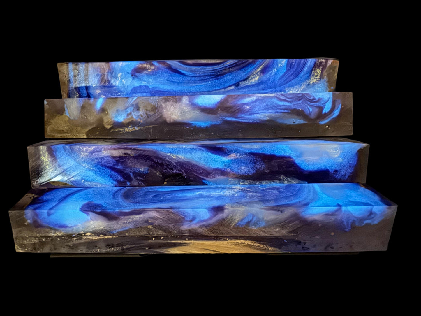 TRANSPARENT Pen Turning Blank, Alumilite Resin, Nebula
