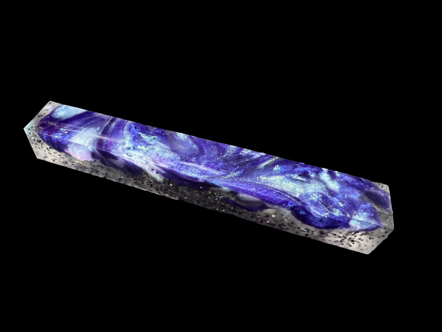 TRANSPARENT Pen Turning Blank, Alumilite Resin, Nebula