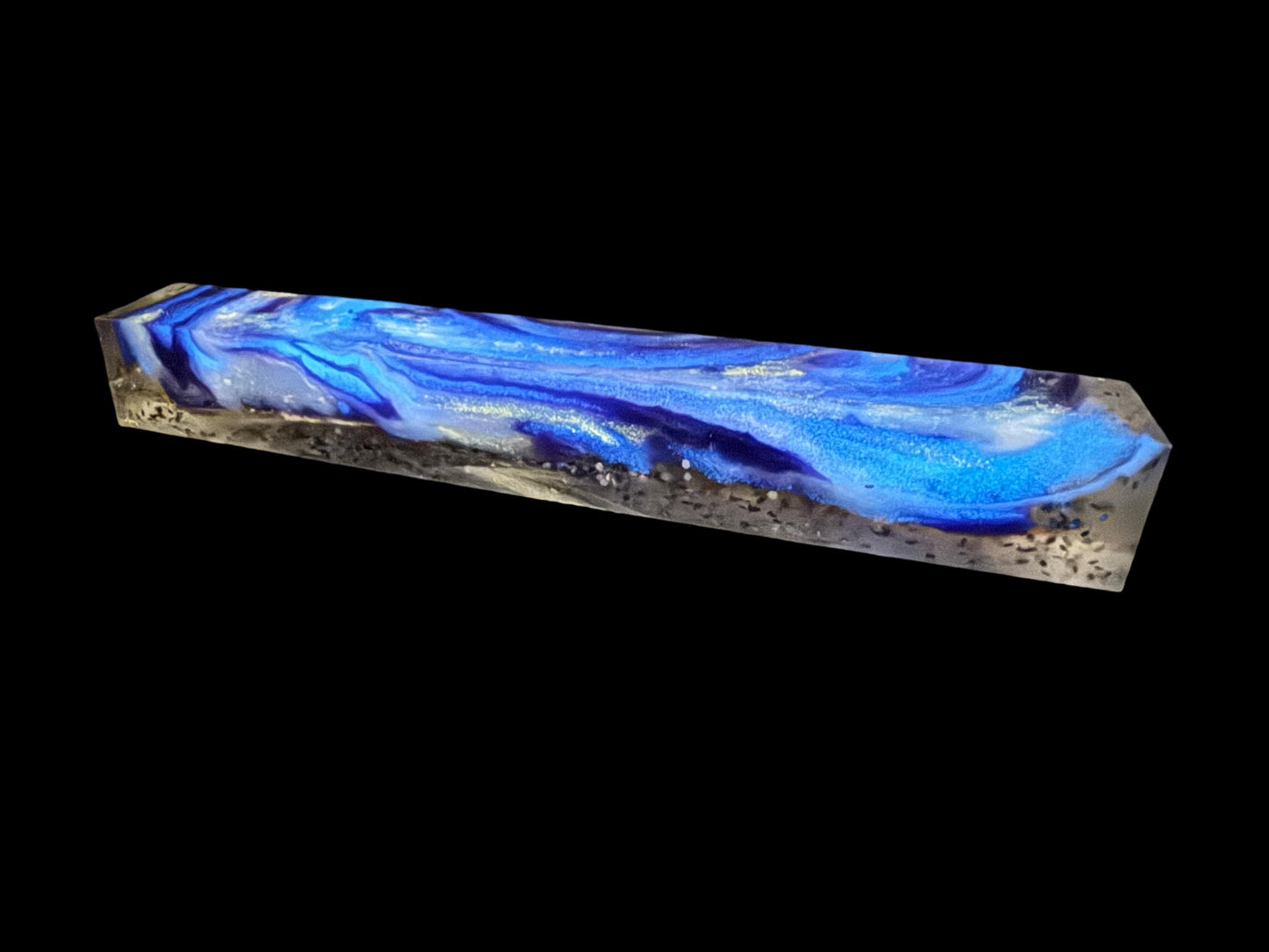 TRANSPARENT Pen Turning Blank, Alumilite Resin, Nebula