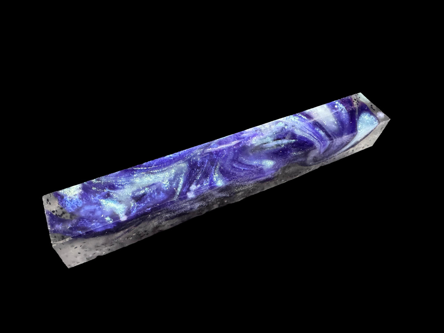 TRANSPARENT Pen Turning Blank, Alumilite Resin, Nebula