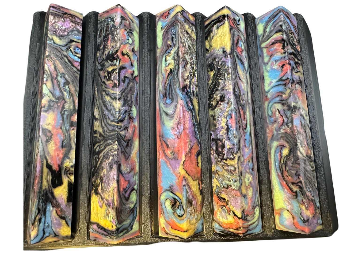 Pen Turning Blank, Alumilite Resin, Intense Abalone