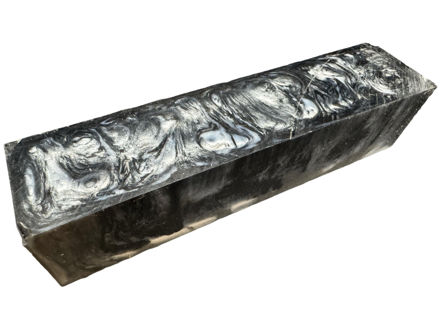 Handle Turning Blank, Alumilite Resin, 1.5x1.5x6, Damascus