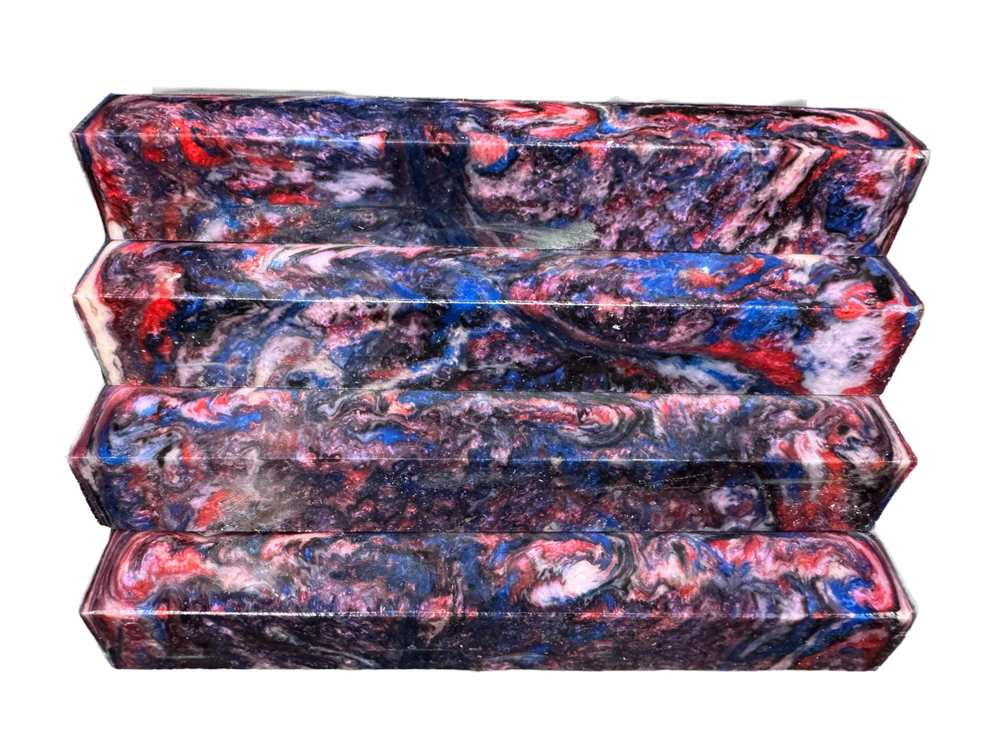 Pen Turning Blank, Alumilite Resin, Frozen Berries