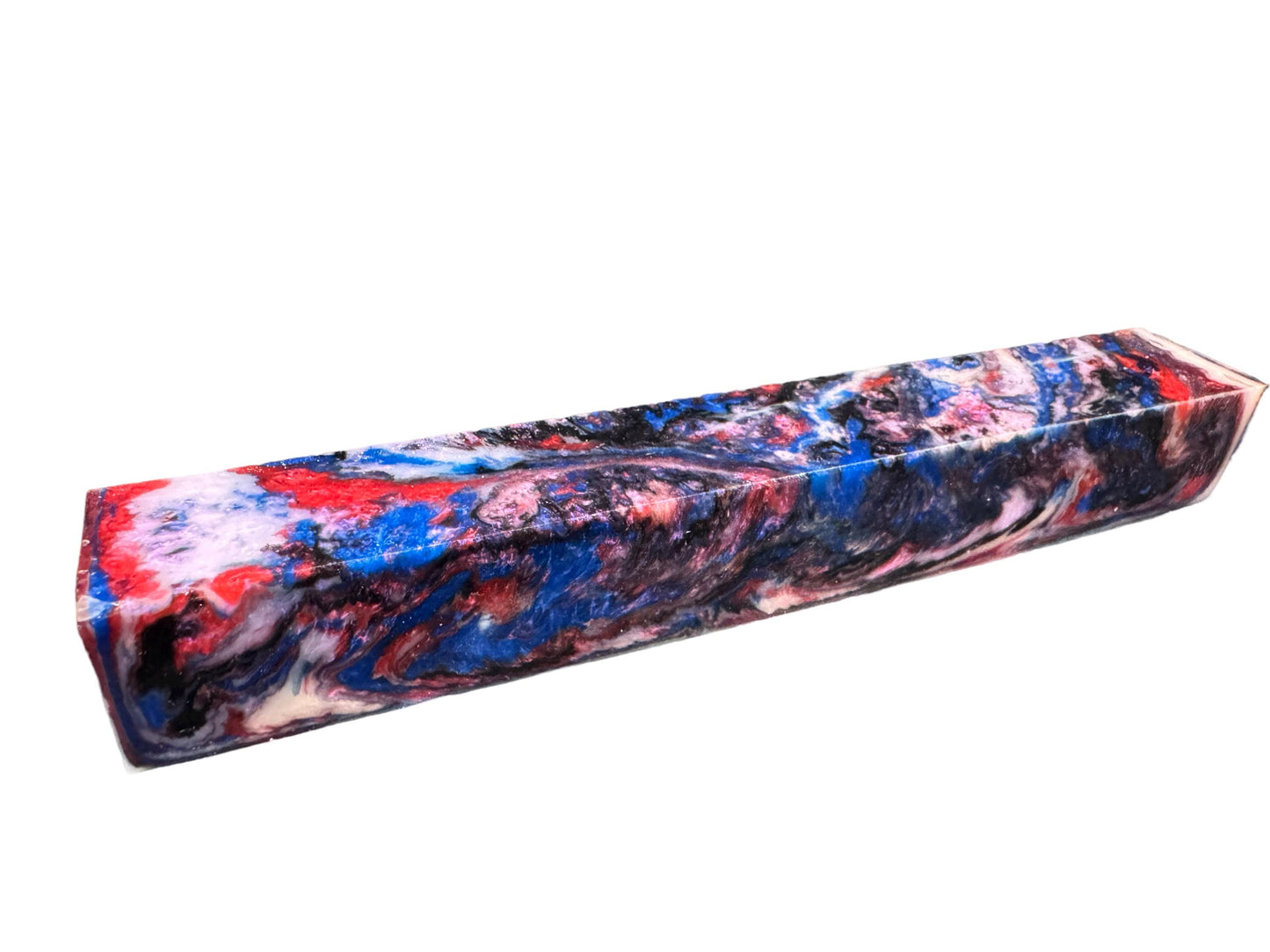 Pen Turning Blank, Alumilite Resin, Frozen Berries