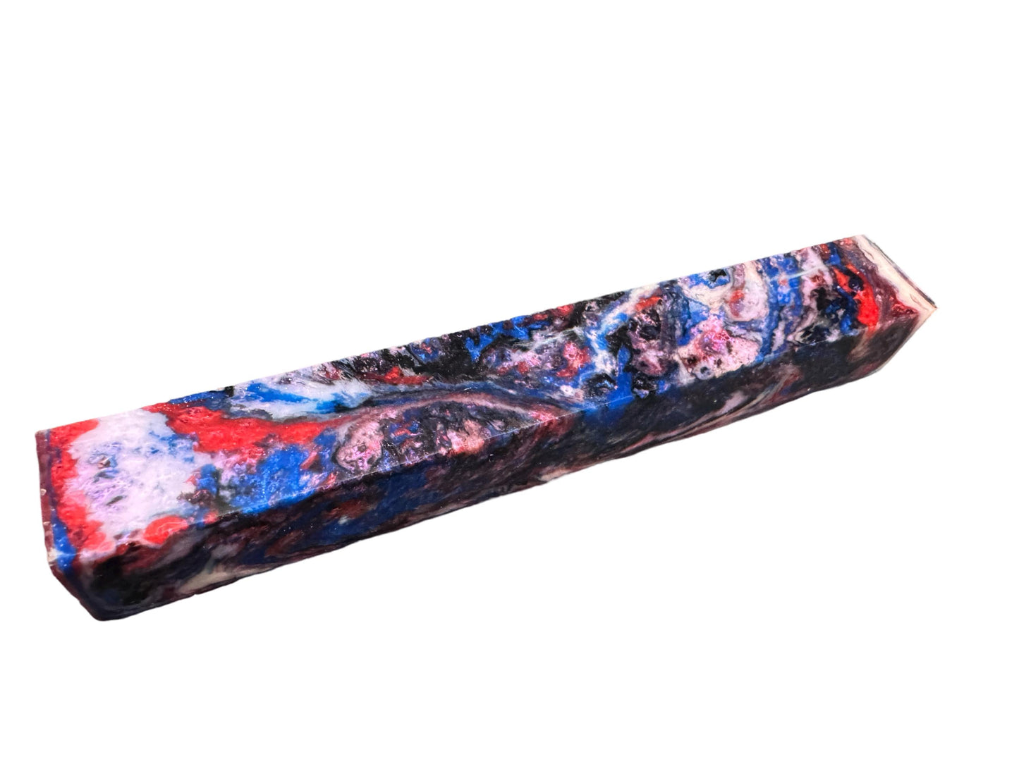 Pen Turning Blank, Alumilite Resin, Frozen Berries