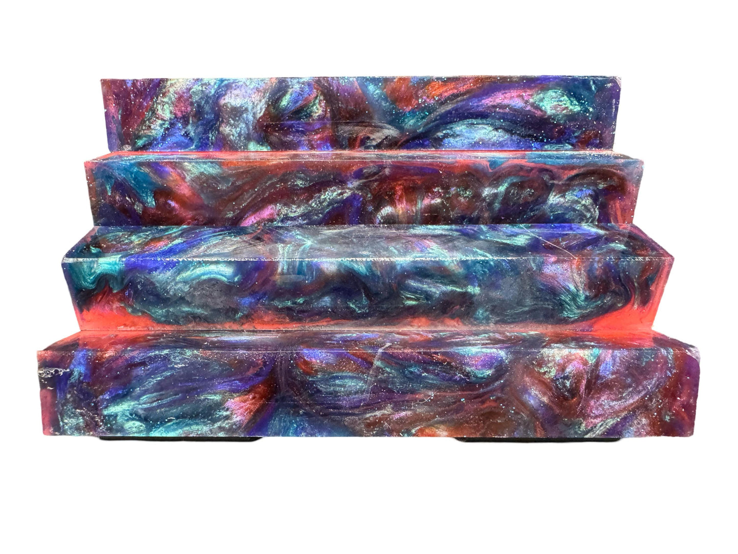 TRANSPARENT Pen Turning Blank, Alumilite Resin, Glow in the Dark, Dark Mermaid