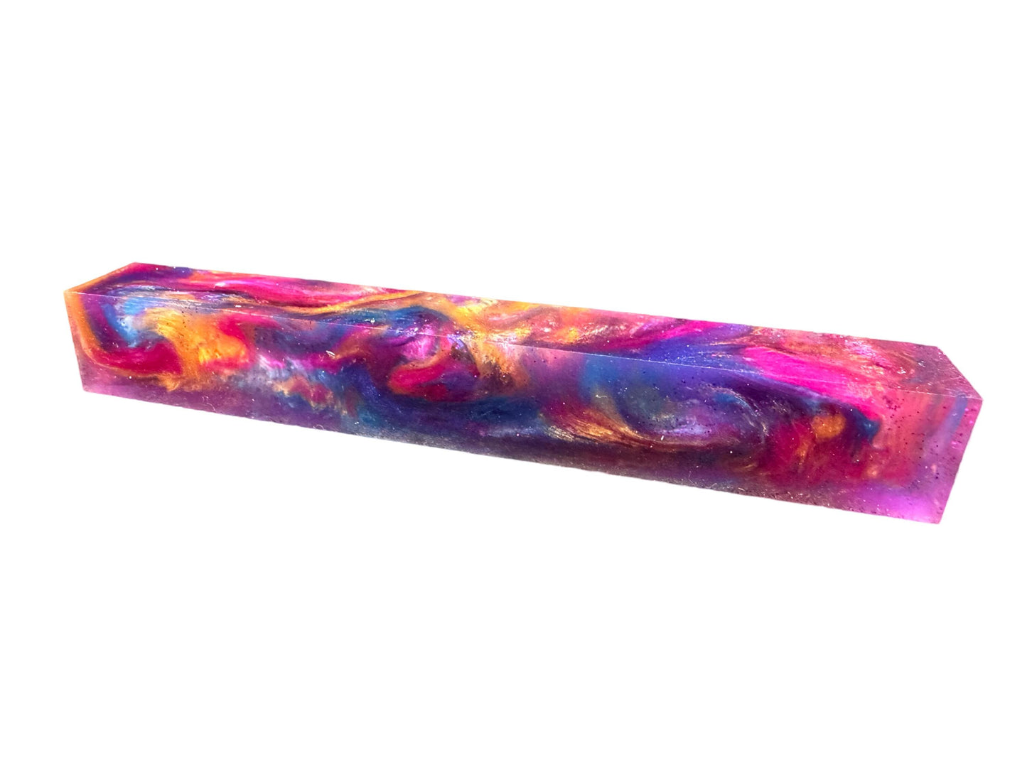 TRANSPARENT Pen Turning Blank, Alumilite Resin, Glow in the Dark, Collapsing Star