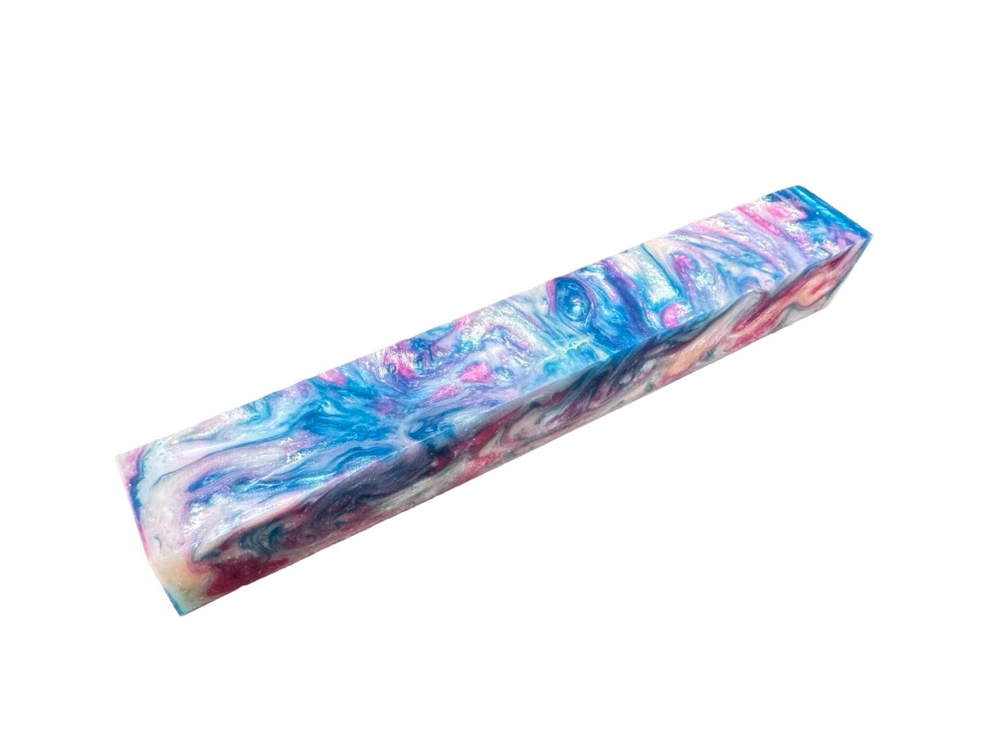 Pen Turning Blank, Alumilite Resin, Cotton Candy