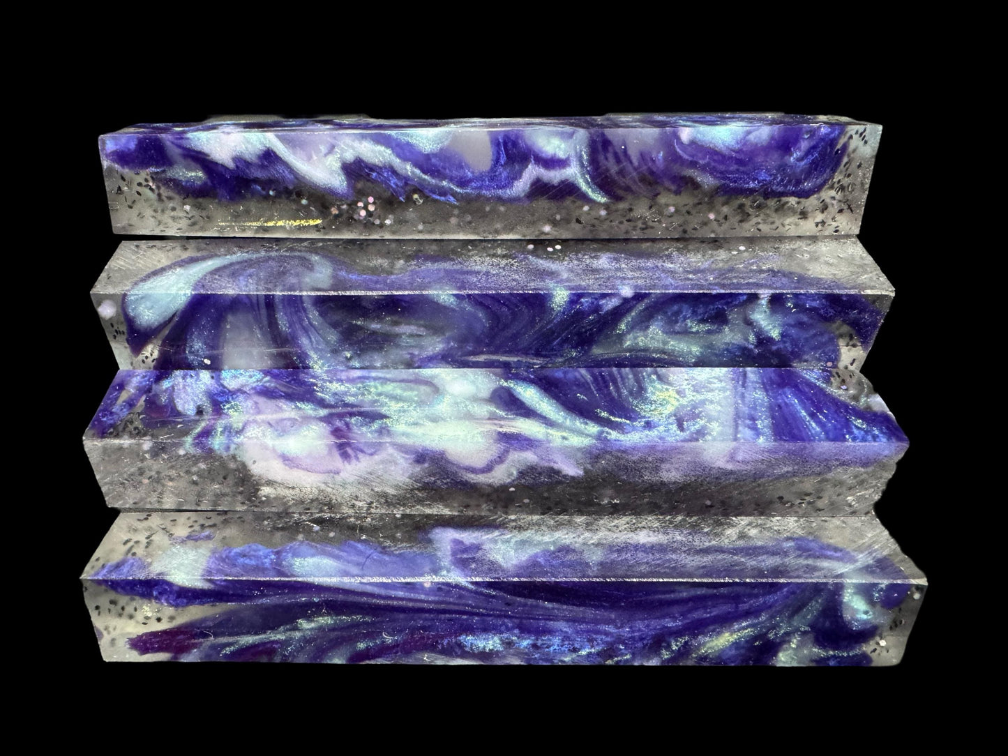 TRANSPARENT Pen Turning Blank, Alumilite Resin, Nebula