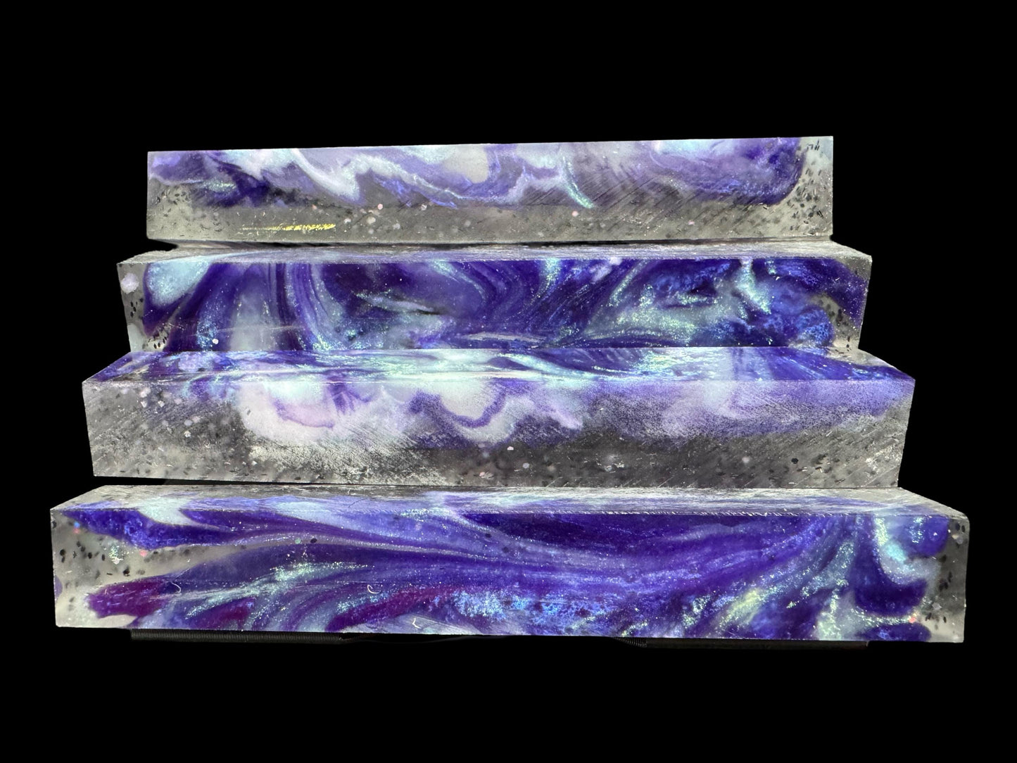 TRANSPARENT Pen Turning Blank, Alumilite Resin, Nebula