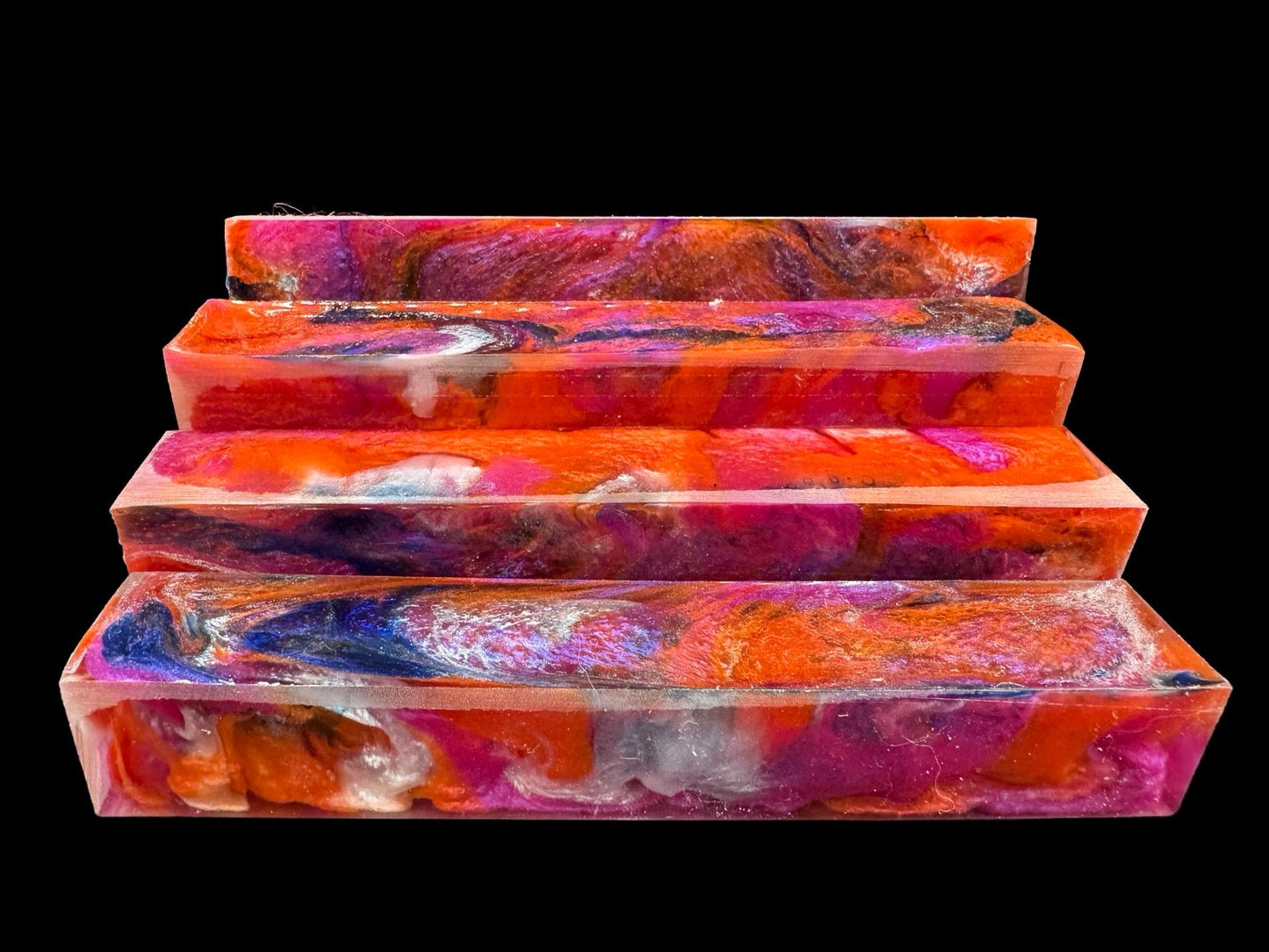 TRANSPARENT Pen Turning Blank, Alumilite Resin, Summer Nights