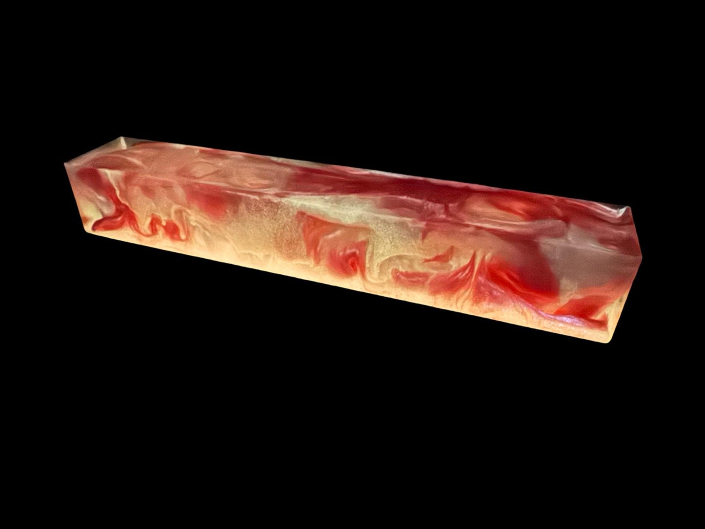 TRANSPARENT GLOW Pen Turning Blank, Alumilite Resin, Pink Mist