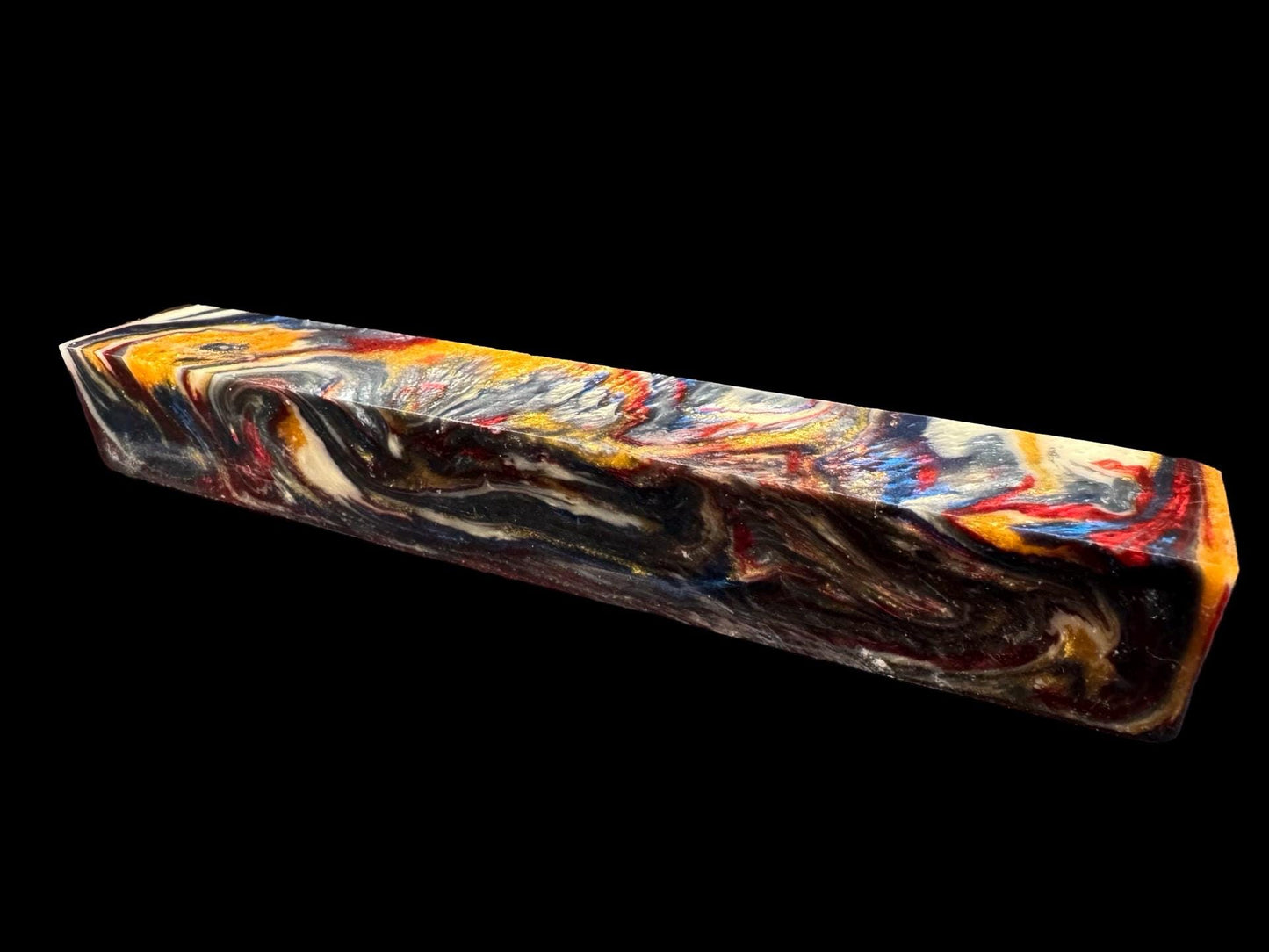 Pen Turning Blank, Alumilite Resin, Aztec Warrior
