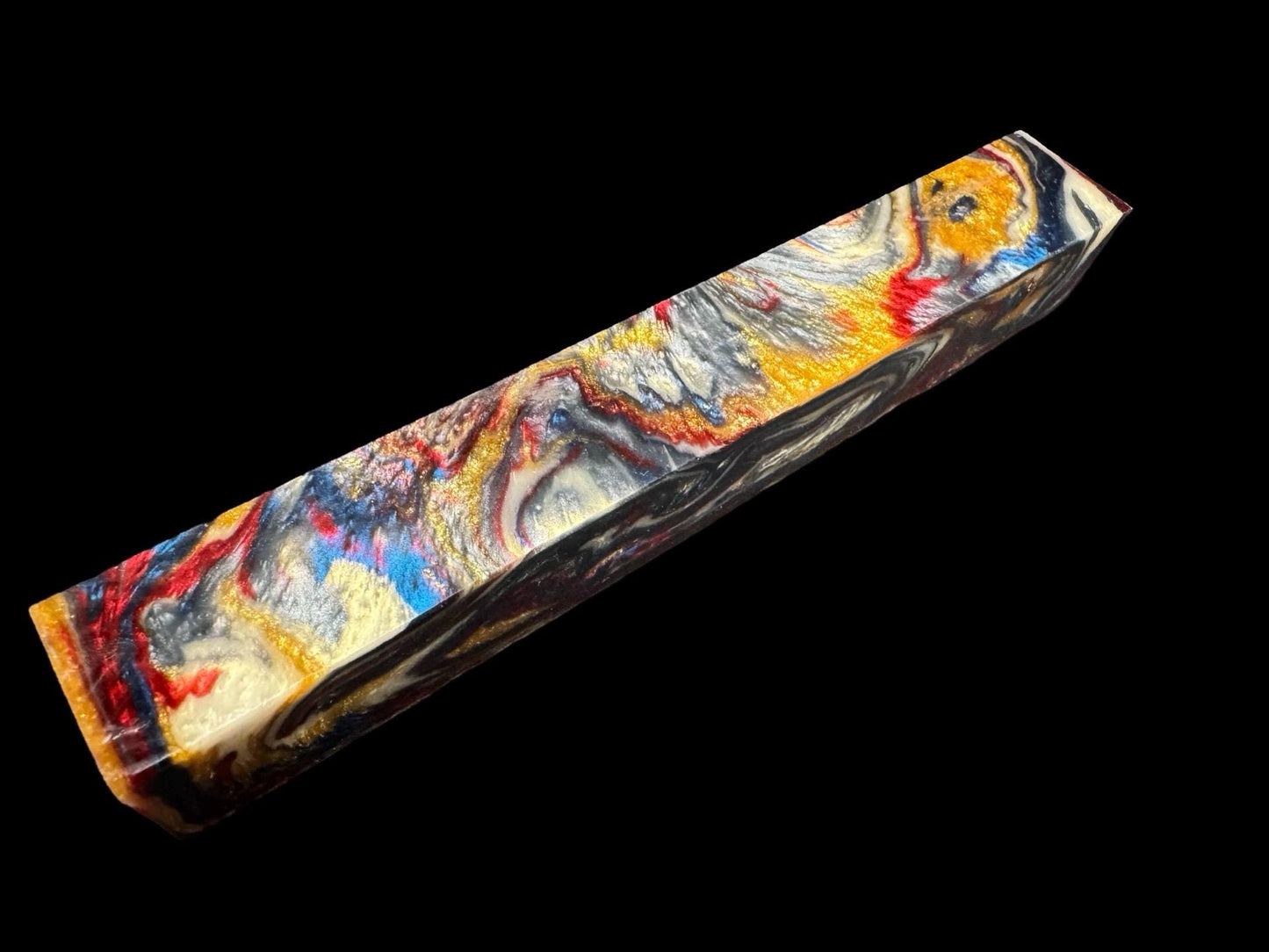 Pen Turning Blank, Alumilite Resin, Aztec Warrior
