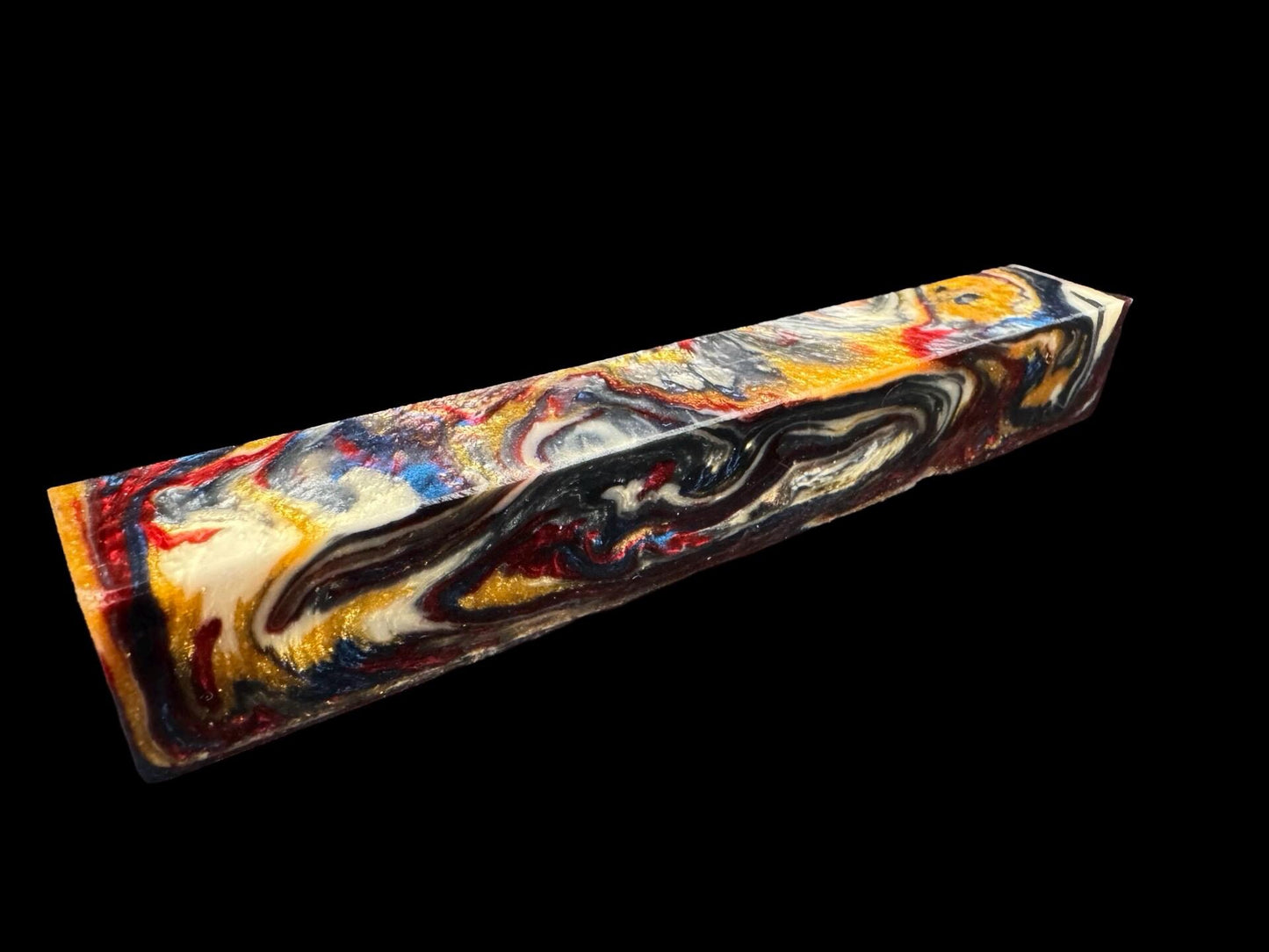 Pen Turning Blank, Alumilite Resin, Aztec Warrior