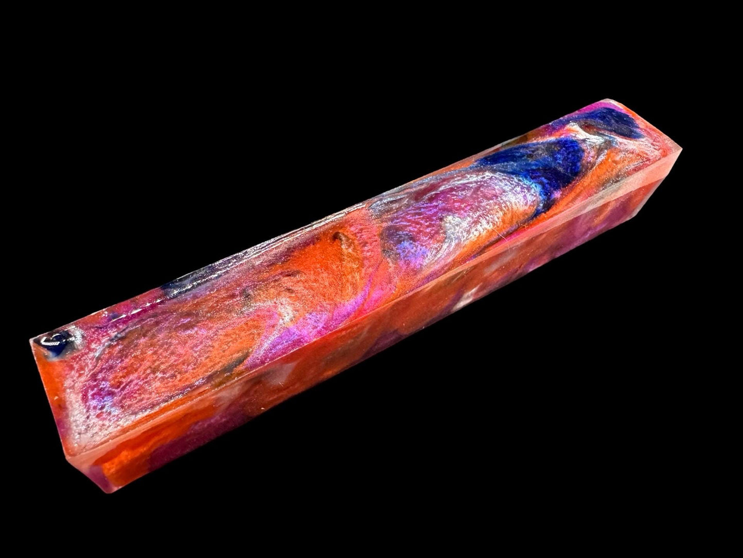 TRANSPARENT Pen Turning Blank, Alumilite Resin, Summer Nights
