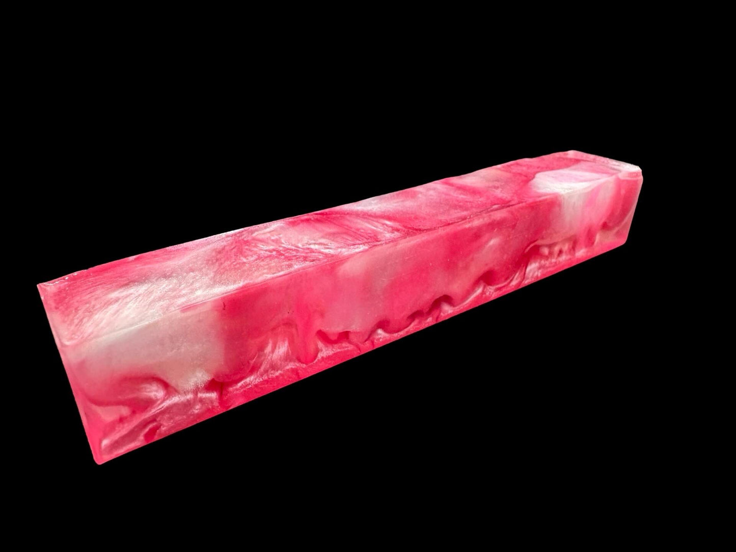 TRANSPARENT GLOW Pen Turning Blank, Alumilite Resin, Pink Mist
