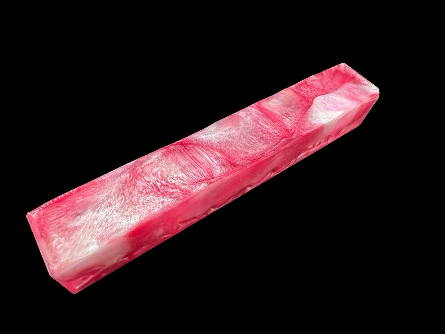 TRANSPARENT GLOW Pen Turning Blank, Alumilite Resin, Pink Mist