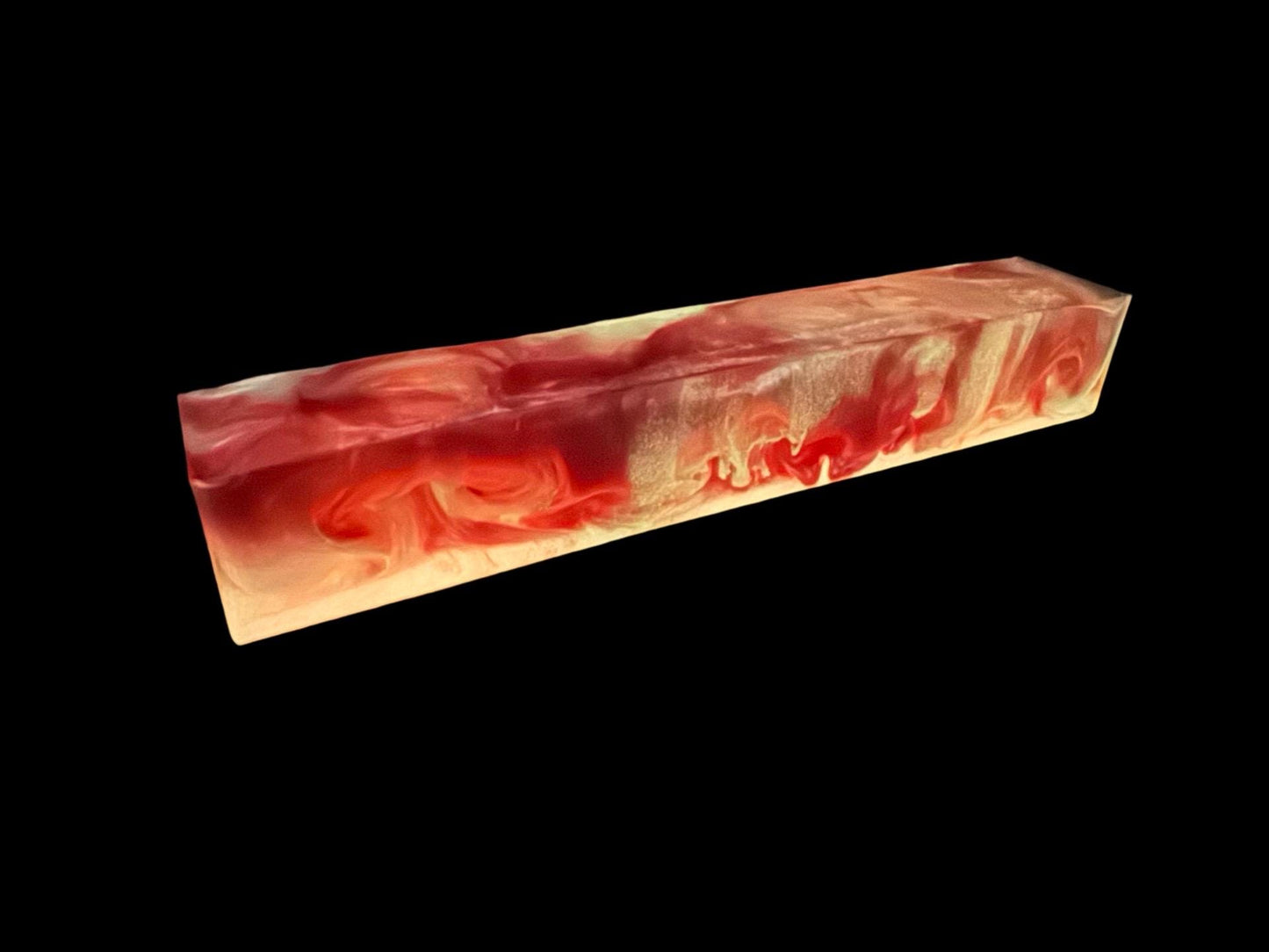 TRANSPARENT GLOW Pen Turning Blank, Alumilite Resin, Pink Mist