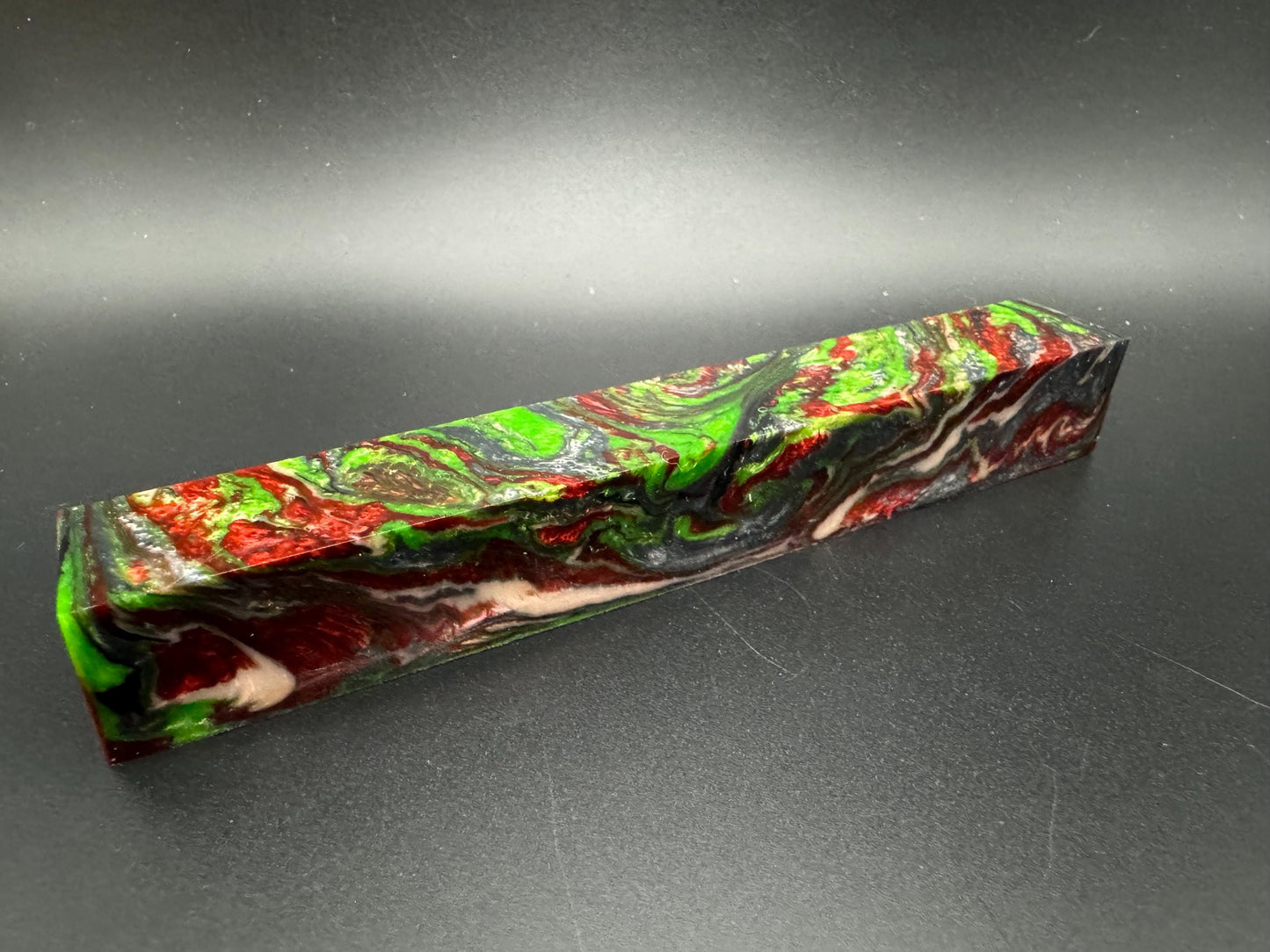 Pen Turning Blank, Alumilite Resin, Zombie