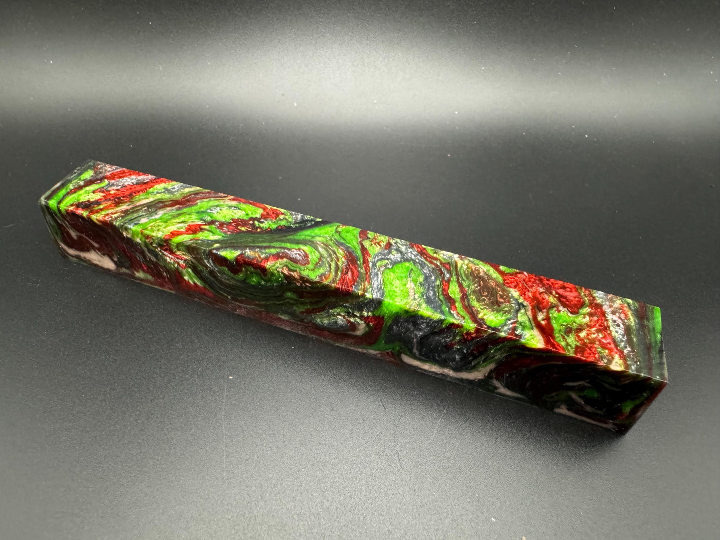 Pen Turning Blank, Alumilite Resin, Zombie