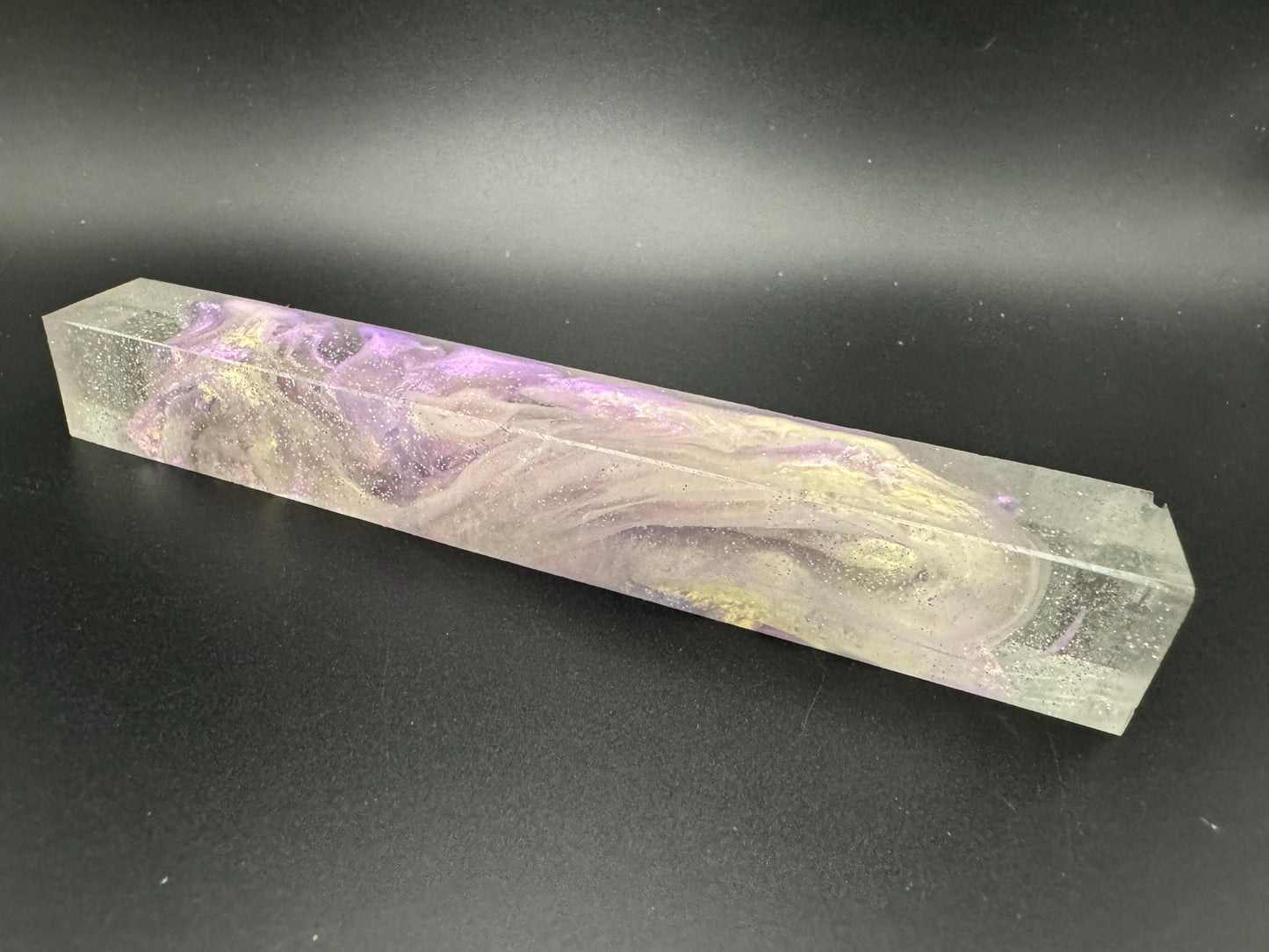 TRANSPARENT Pen Turning Blank, Alumilite Resin, Lavender Ice