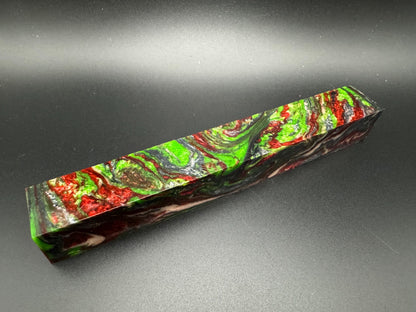 Pen Turning Blank, Alumilite Resin, Zombie