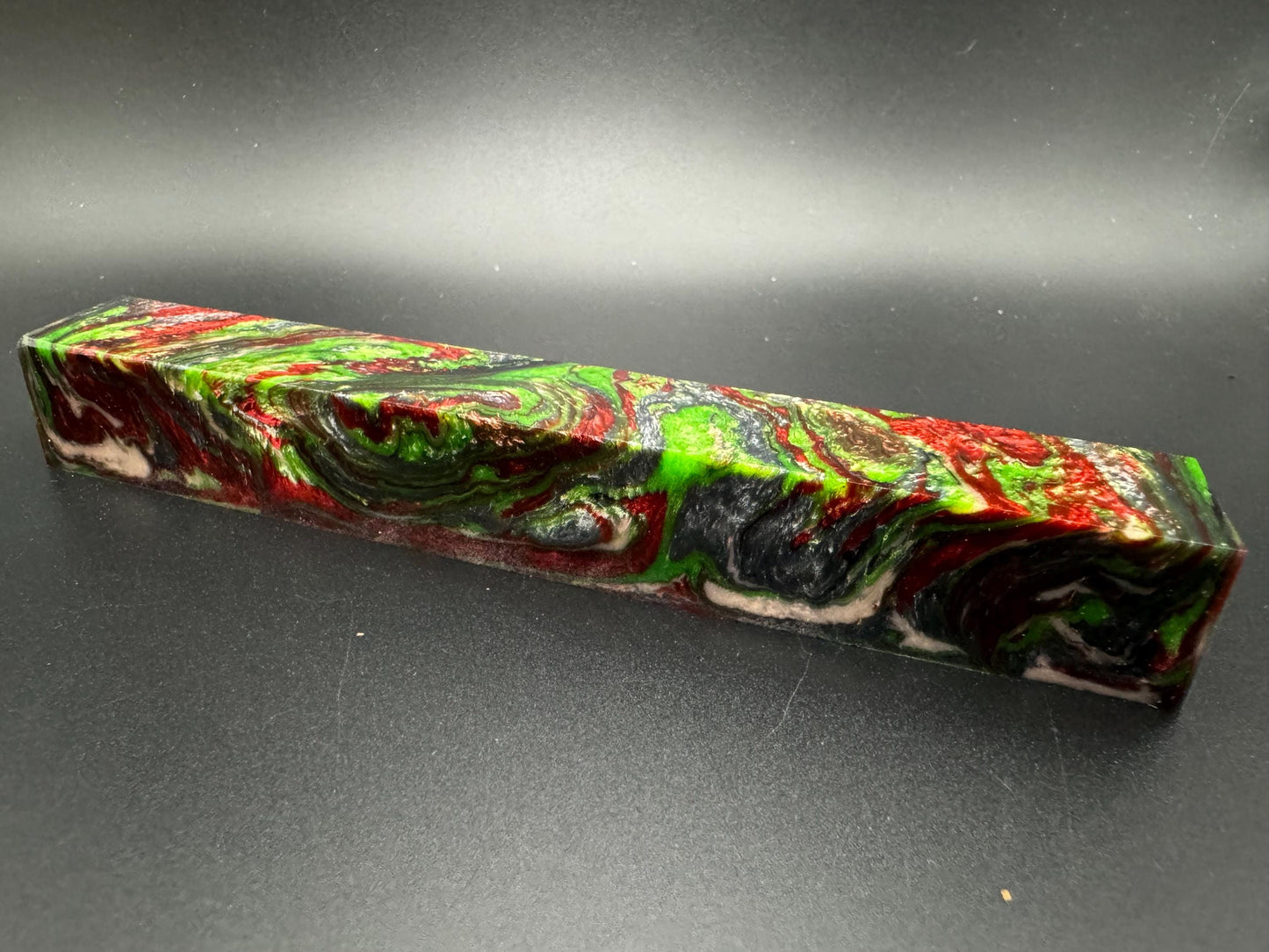 Pen Turning Blank, Alumilite Resin, Zombie