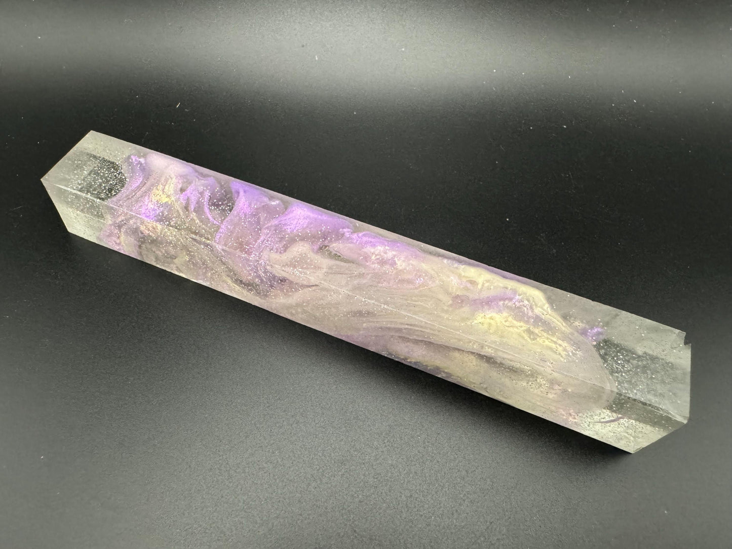 TRANSPARENT Pen Turning Blank, Alumilite Resin, Lavender Ice