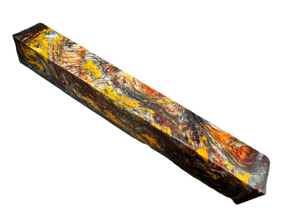 Pen Turning Blank, Alumilite Resin, Twisted Metal