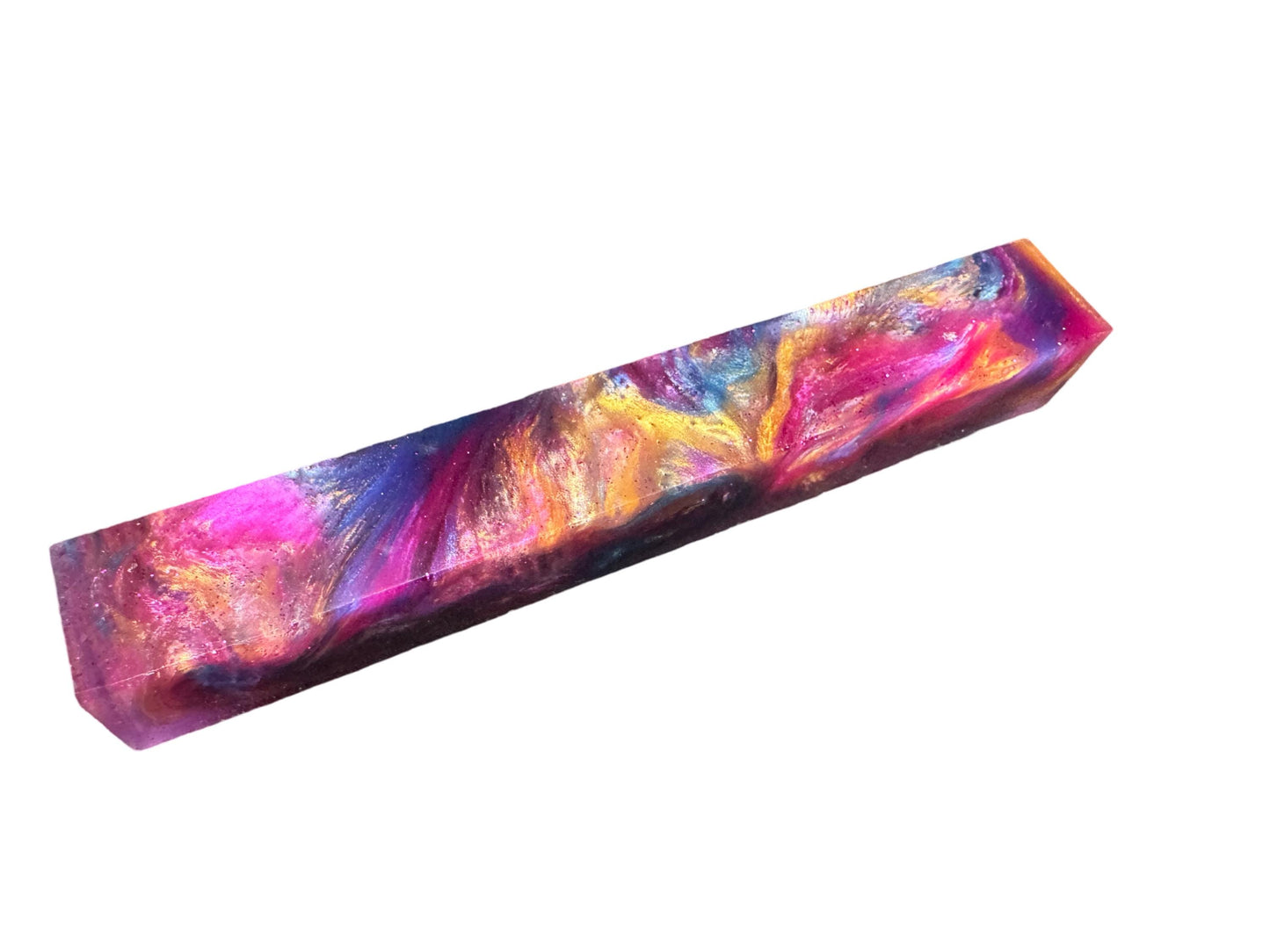 TRANSPARENT Pen Turning Blank, Alumilite Resin, Glow in the Dark, Collapsing Star