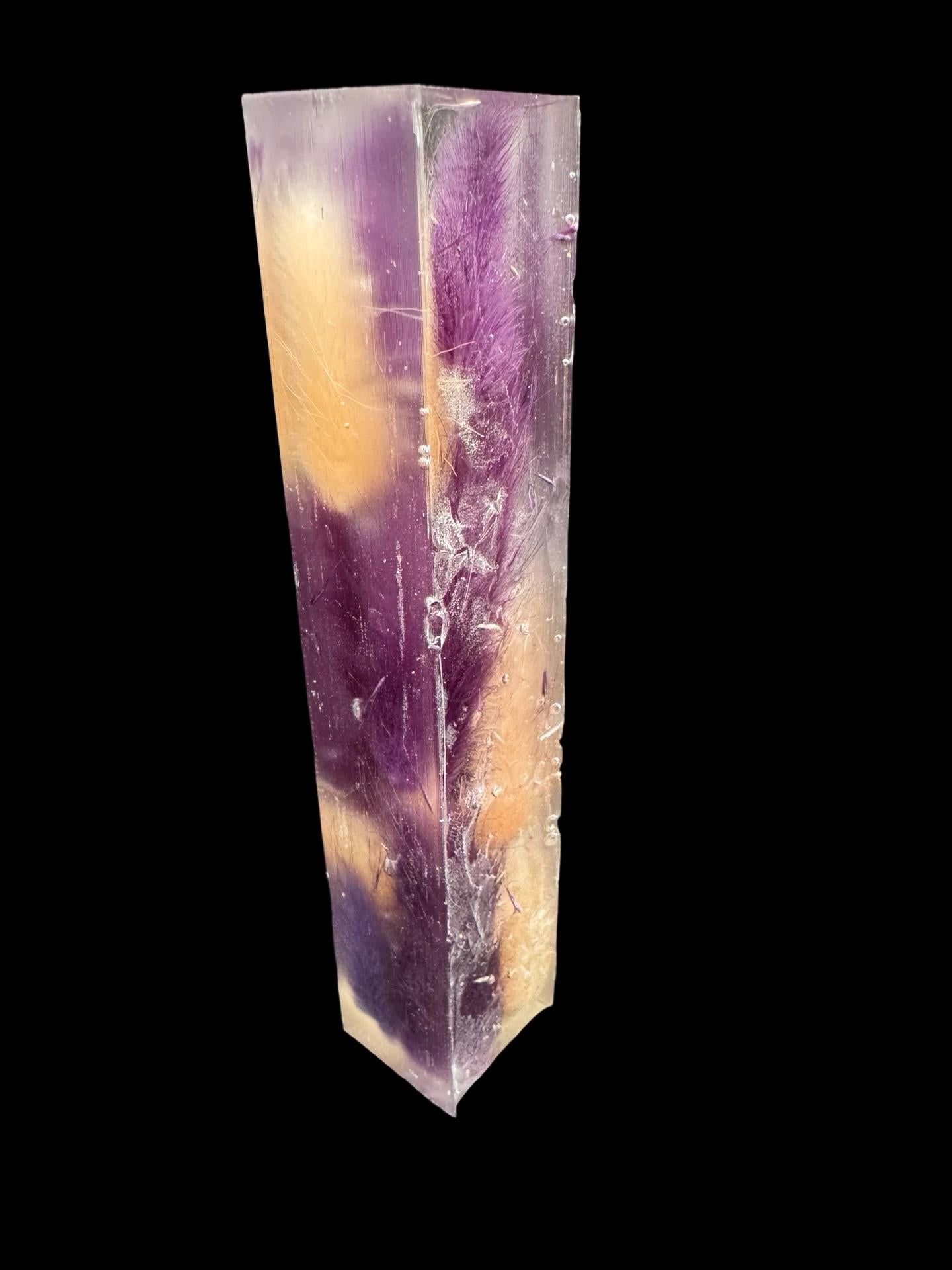 Dried Flowers Pen Turning Blank, Alumilite Resin, Oversized, Blank 102