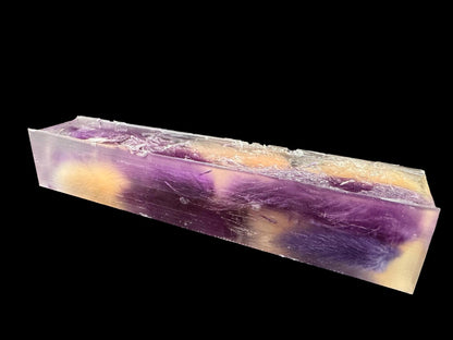 Dried Flowers Pen Turning Blank, Alumilite Resin, Oversized, Blank 102